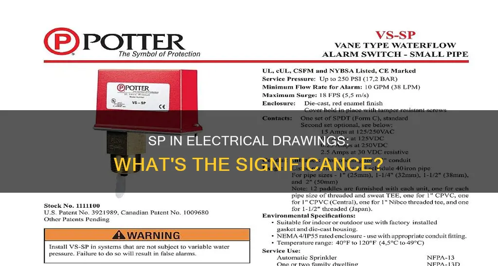 what is a sp in electrical drawings