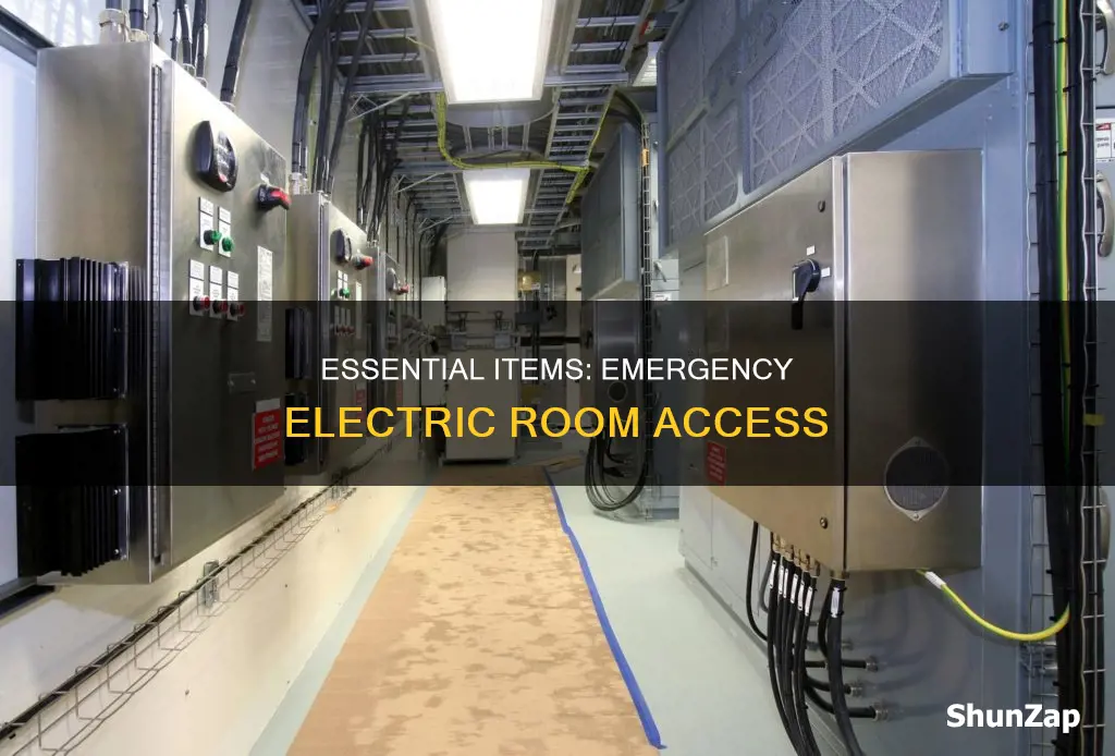 what is allowed in emergency electric room