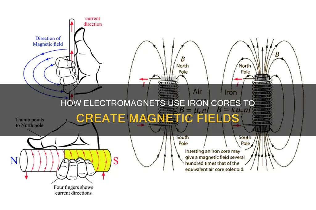 what is an electro magnet iron core