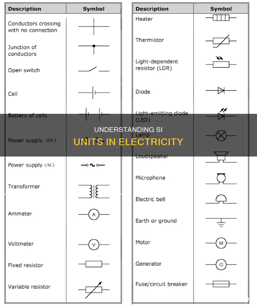 what is an si unit in electricity