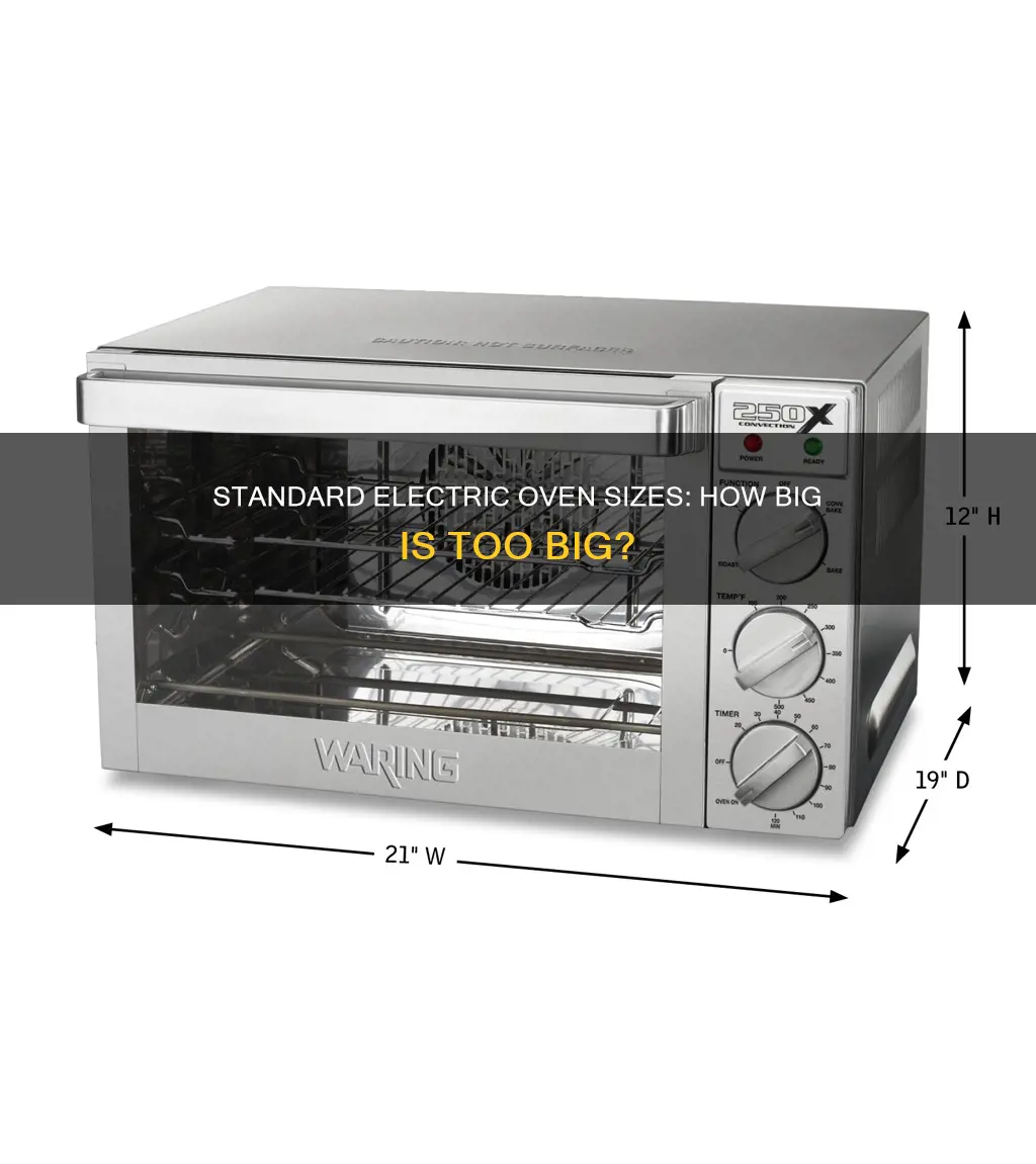 what is average size of electric oven