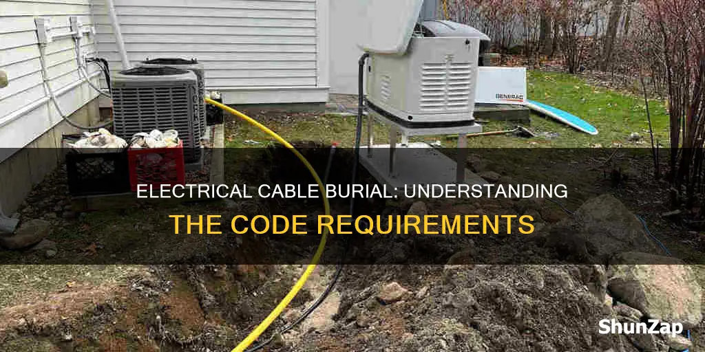 what is code for burying electrical cable