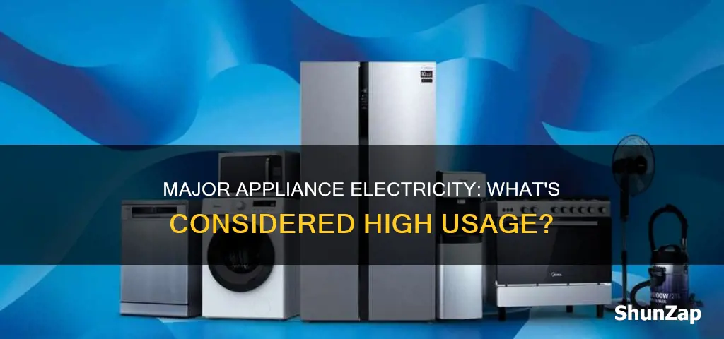 what is considered a major appliance electricity