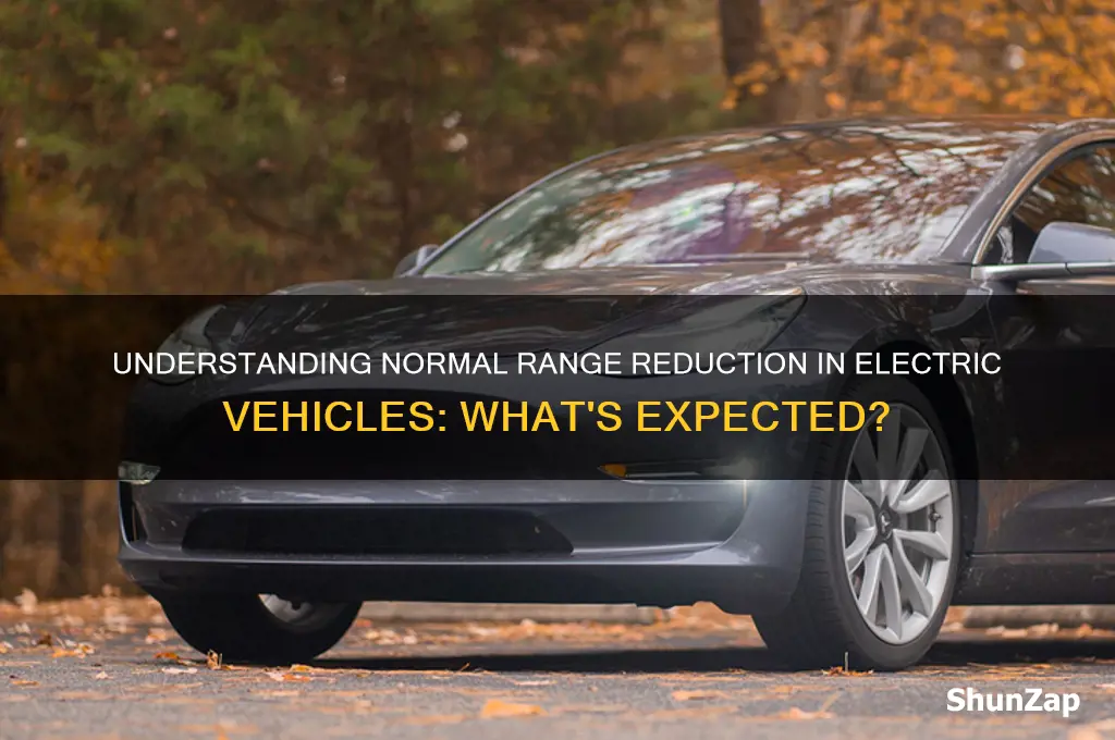 what is considered normal reduction in distance for electric cars