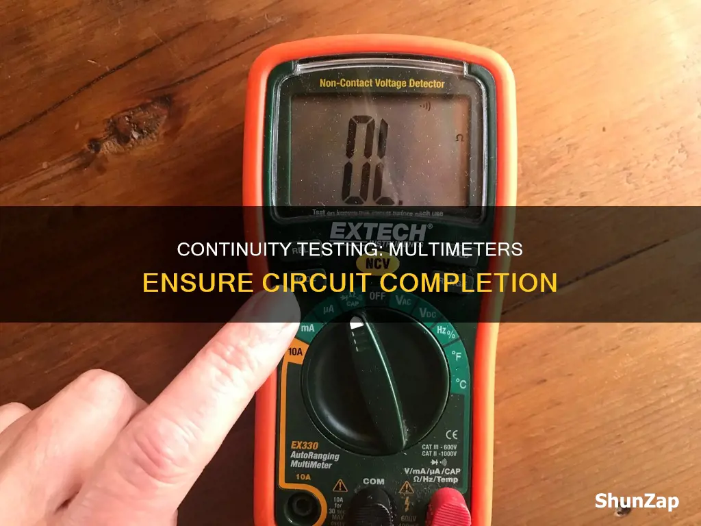 what is continuity in electricity with multimeter