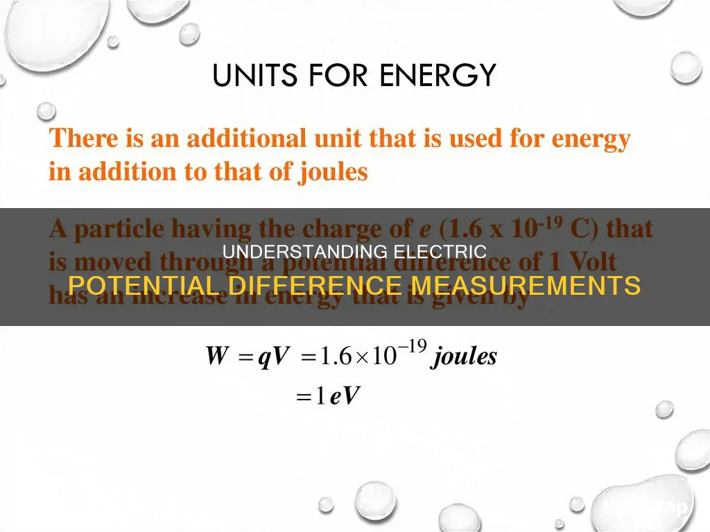 what is electric potential difference measured in