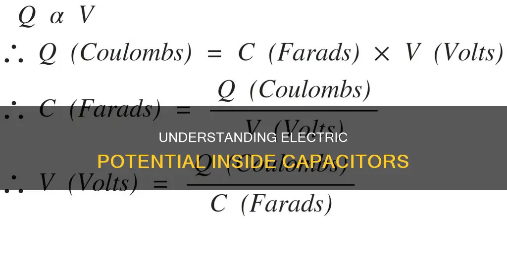 what is electric potential inside a capacitor