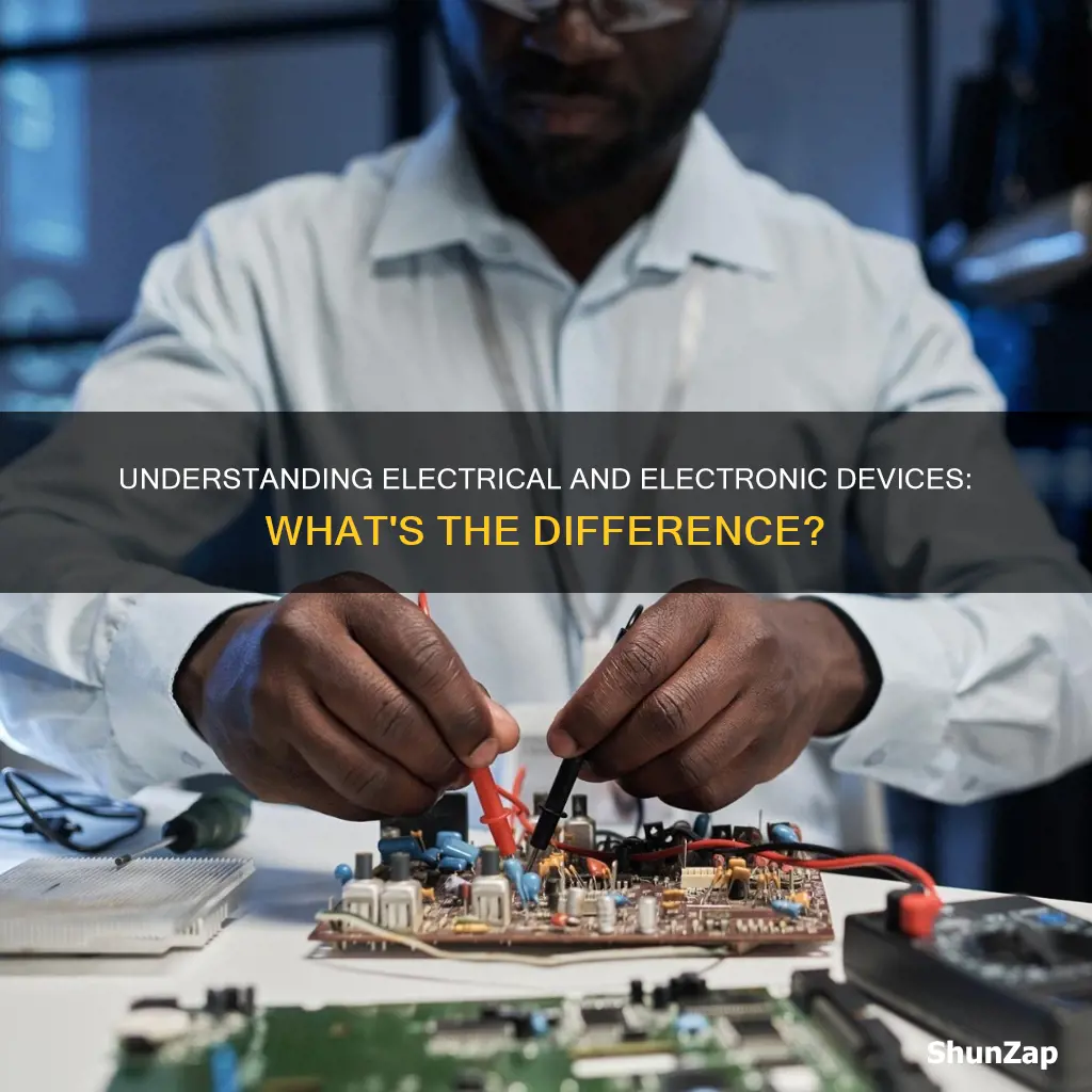 what is electrical device and electronic device