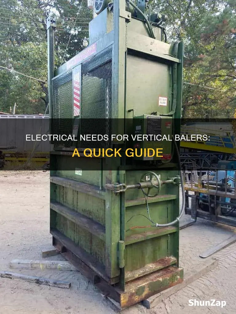what is electrical requirements for vertical baler