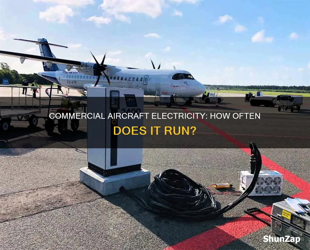 what is freq of commecial aircraft electricity