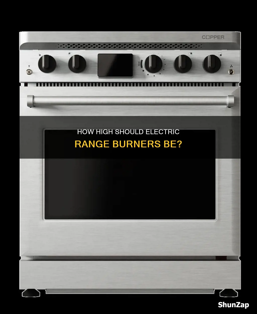 what is height of electric range burners