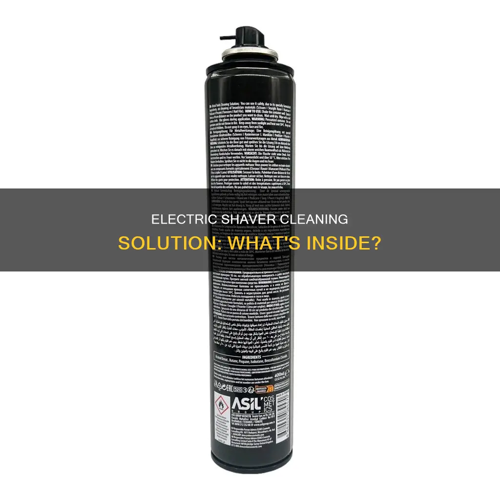 what is in electric shaver cleaning solution