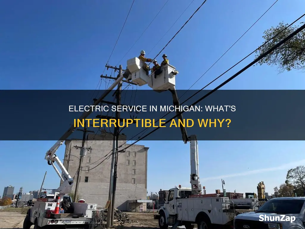 what is interutable electric service in michigan