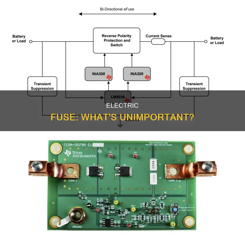 what is irrelevant for an electric fuse