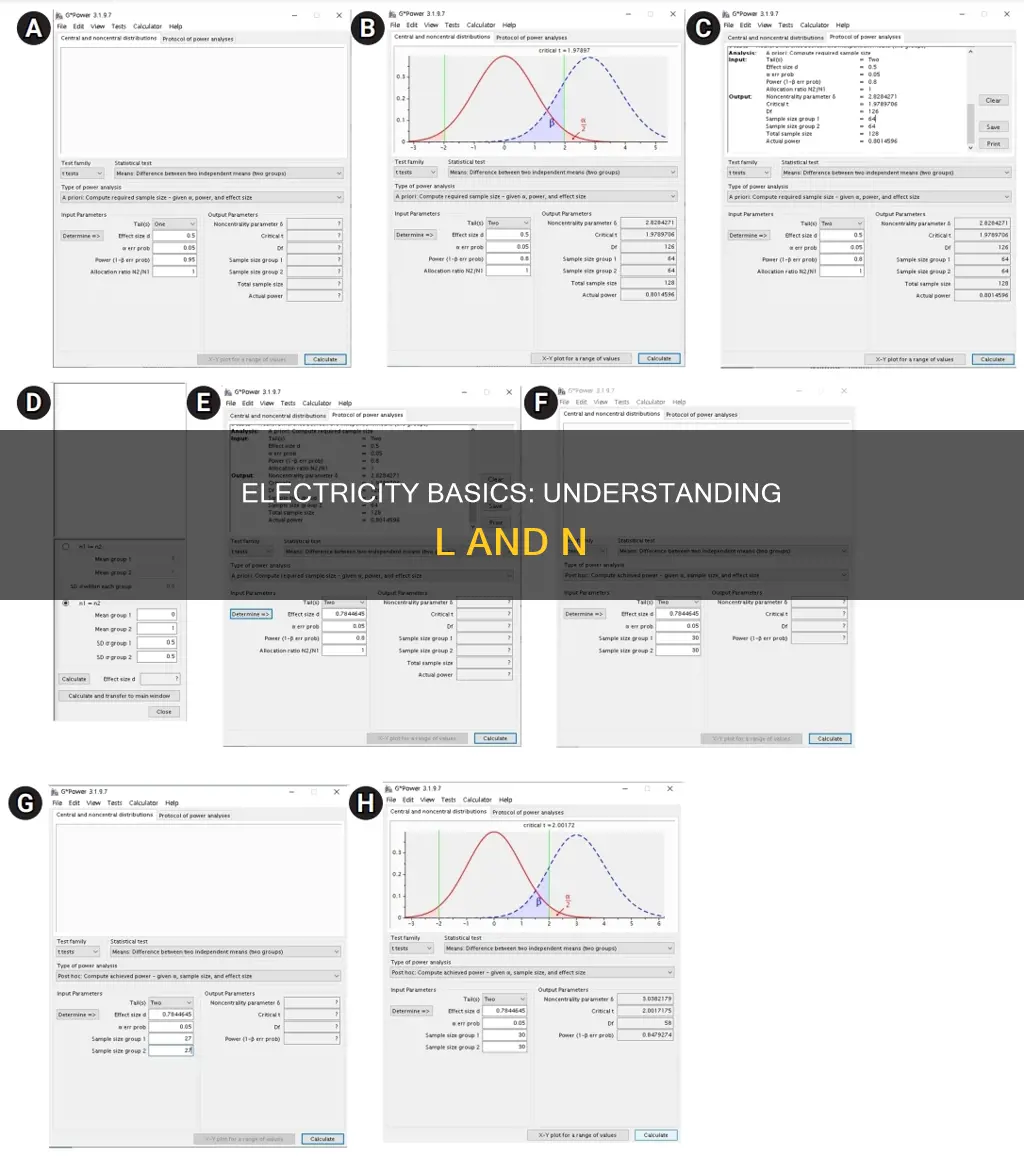 what is l and n in electricity
