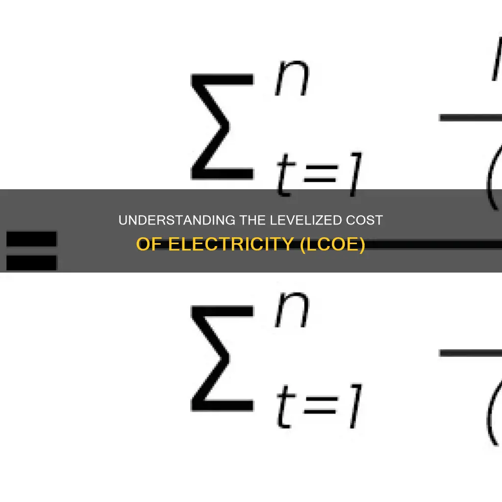 what is levelized cost of electricity lcoe