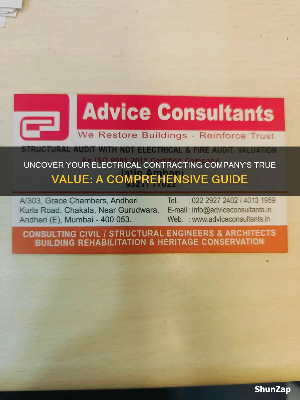 what is my electrical contracting company worth