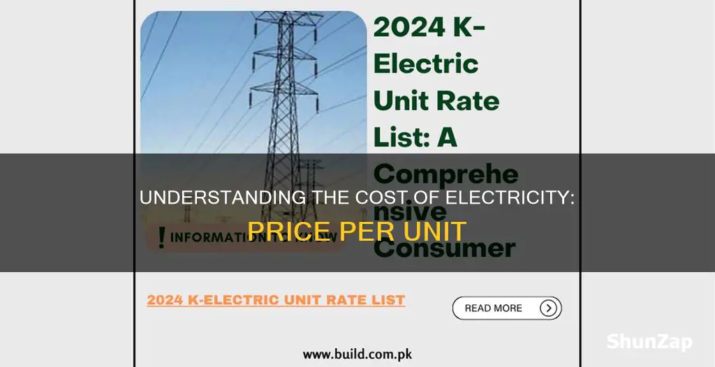 what is price of electricity per unit