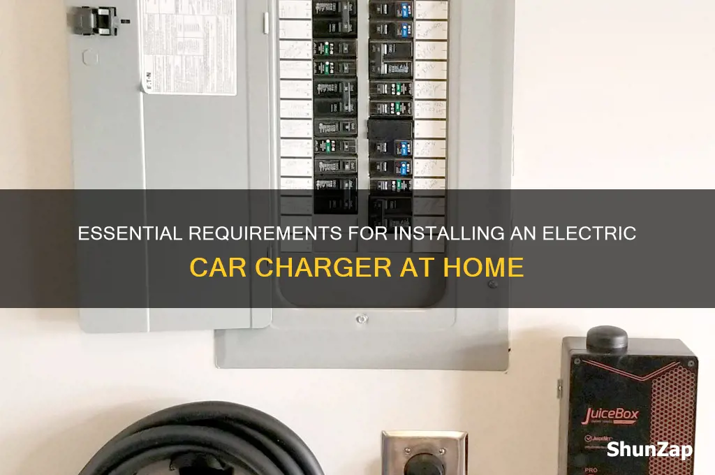 what is required to install an electric car charger