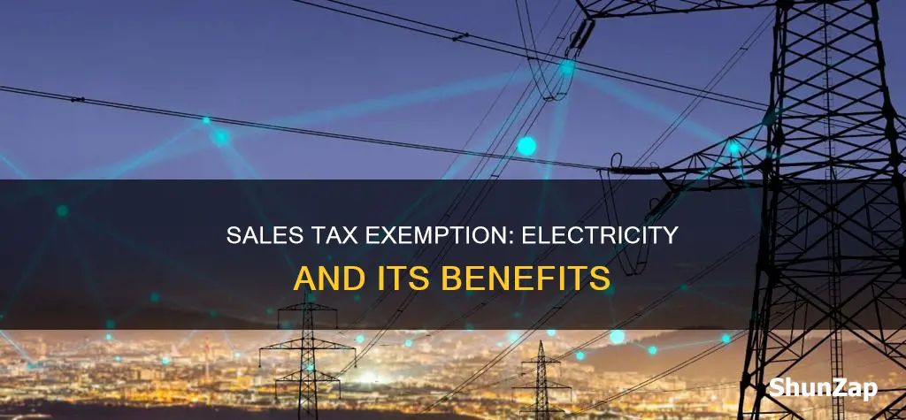 what is sales tax exrempt for electricity