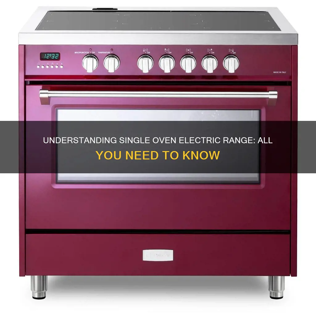 what is single oven electric range mean