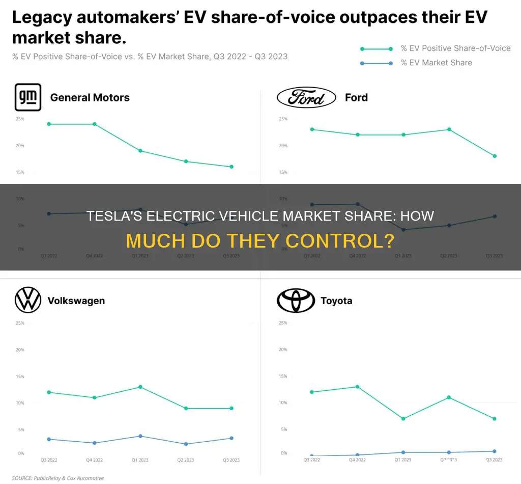 what is tesla market share of electric vehicles