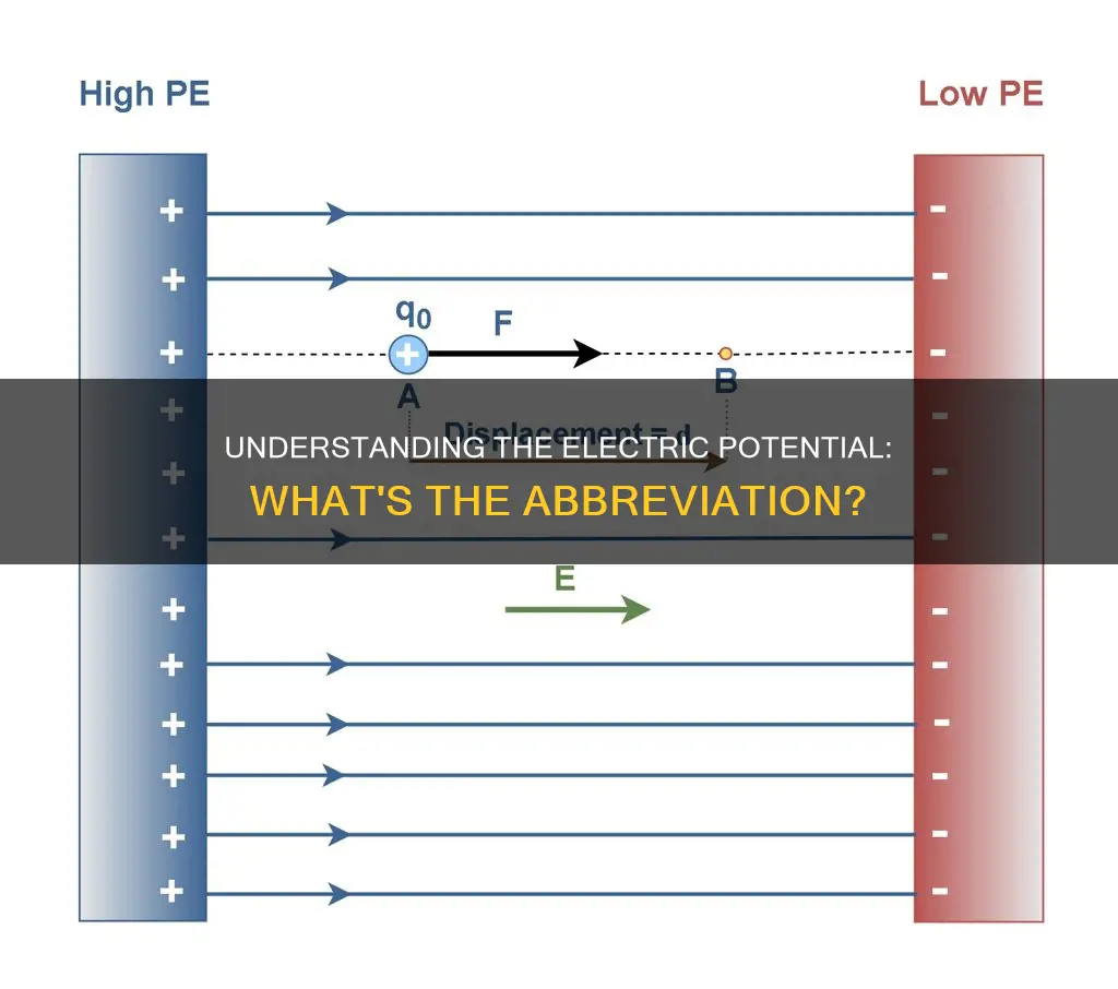 what is the abbreviation for electric potential