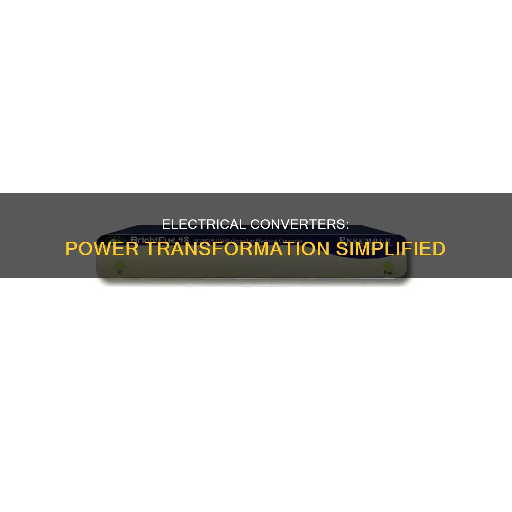 what is the definition of electrical converter