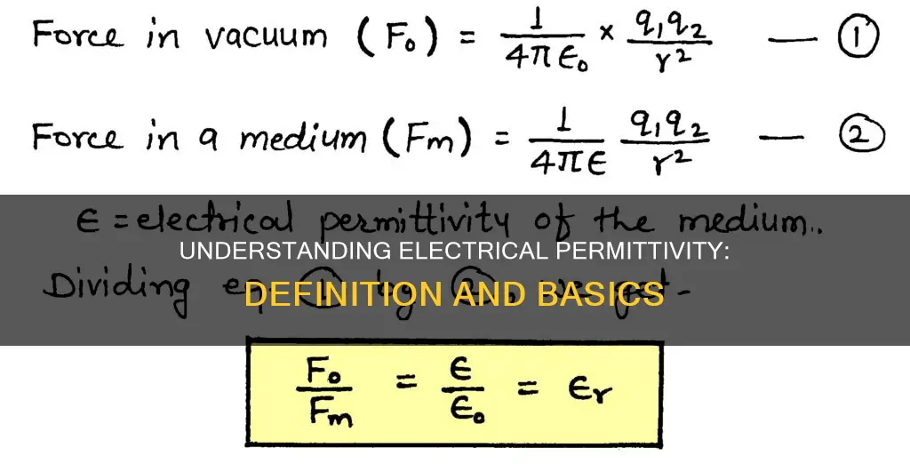 what is the definition of electrical permittivity
