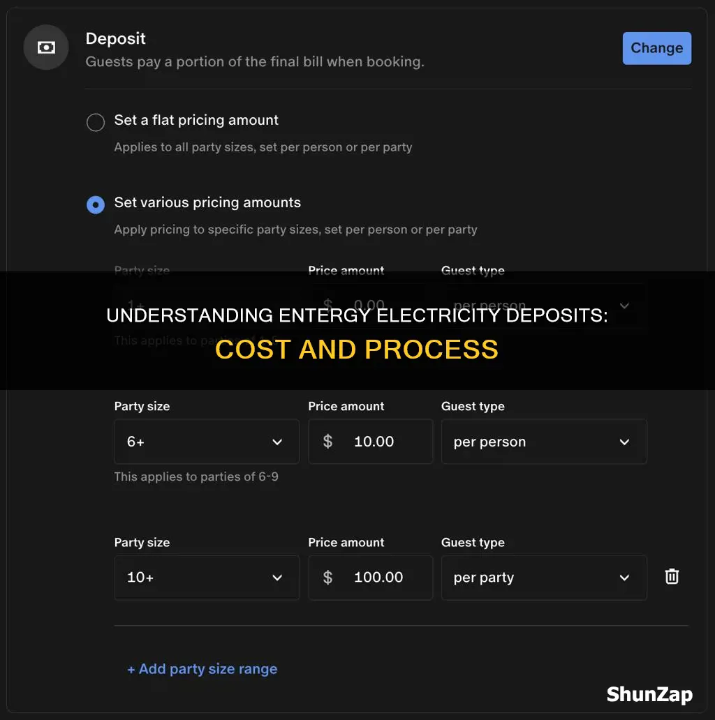 what is the deposit on entergy electricity