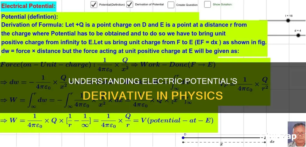 what is the derivative of electric potential