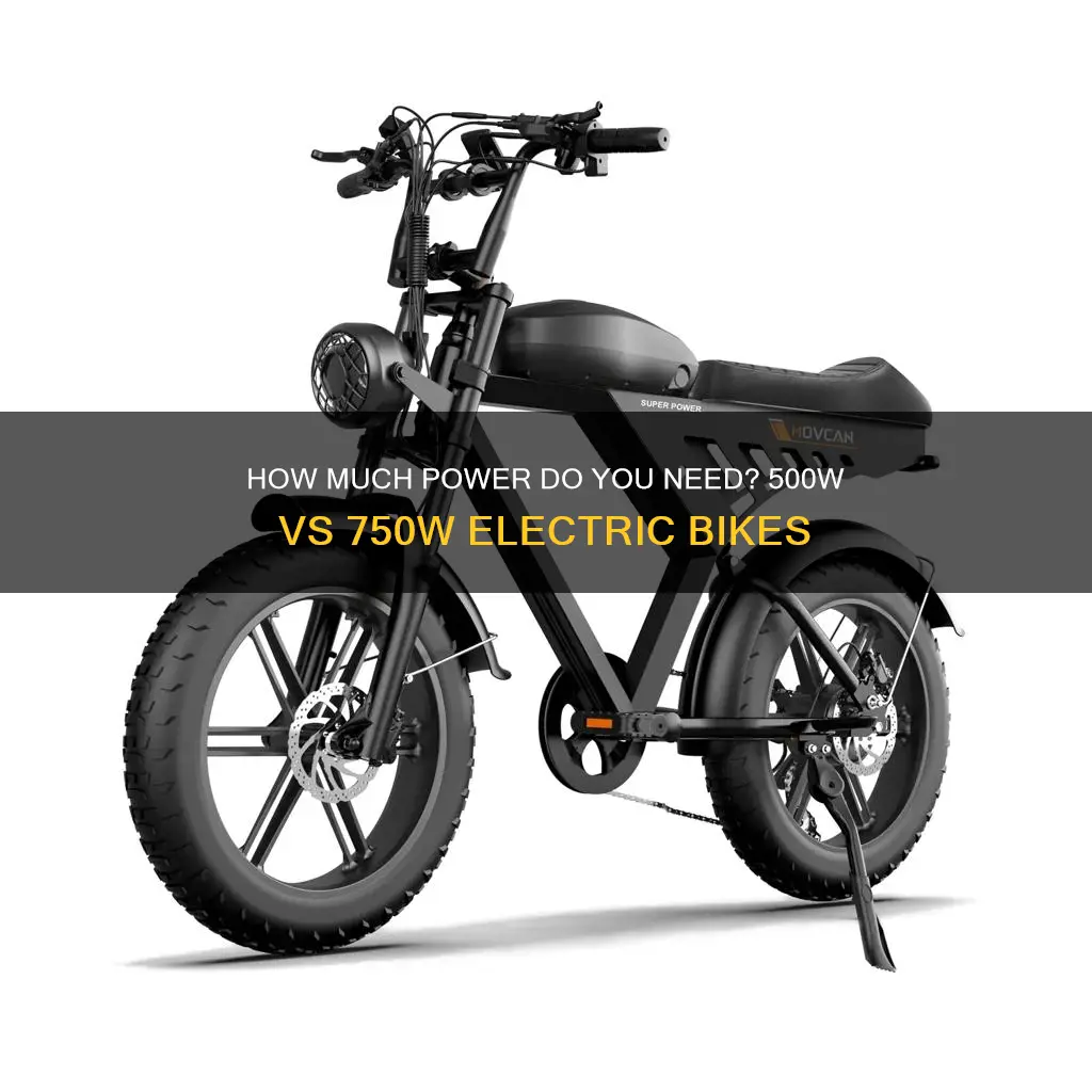 what is the difference between 500w and 750w electric bike