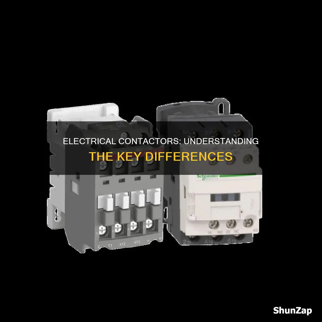 what is the difference between electrical contactors