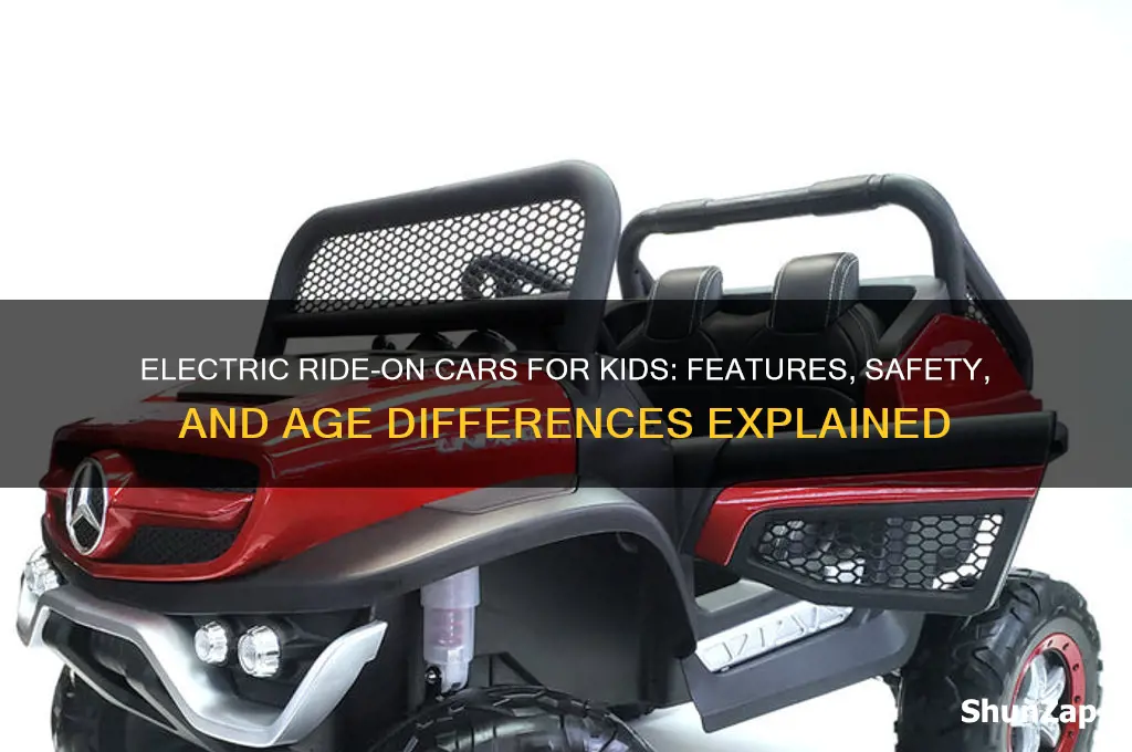 what is the difference between the electric cars for kids