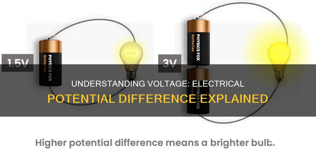 what is the electrical potential difference voltage