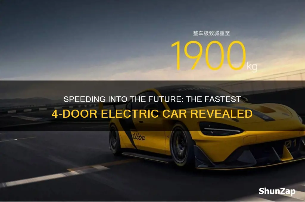 what is the fastest 4 door electric car