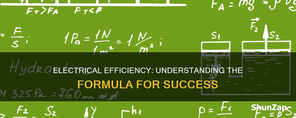 what is the formula for electrical efficiency