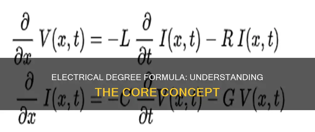 what is the formula of electrical degree