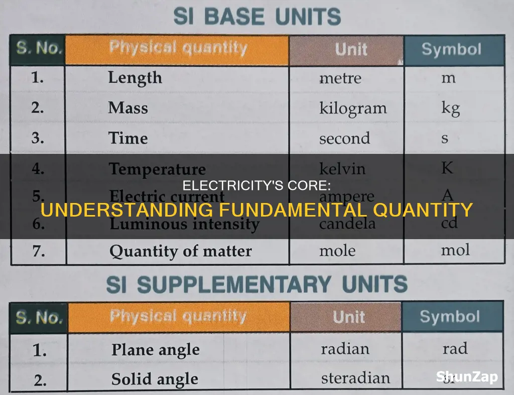 what is the fundamental quantity of electricity