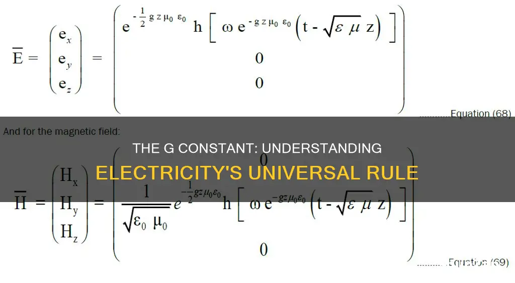 what is the g constant of electricity