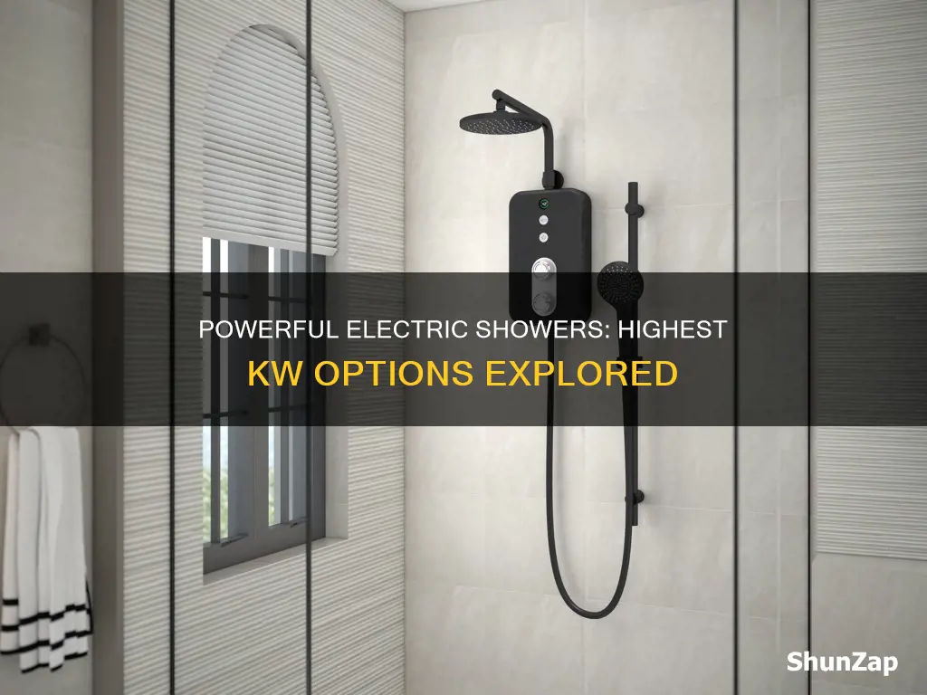 what is the highest kw electric shower