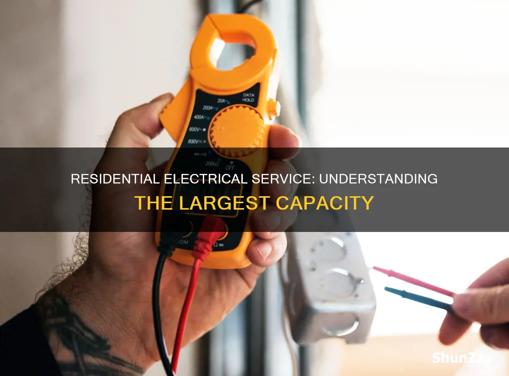 what is the largest residential electrical service