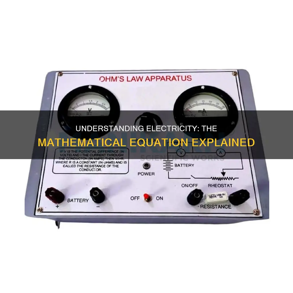 what is the mathematical equation for electricity
