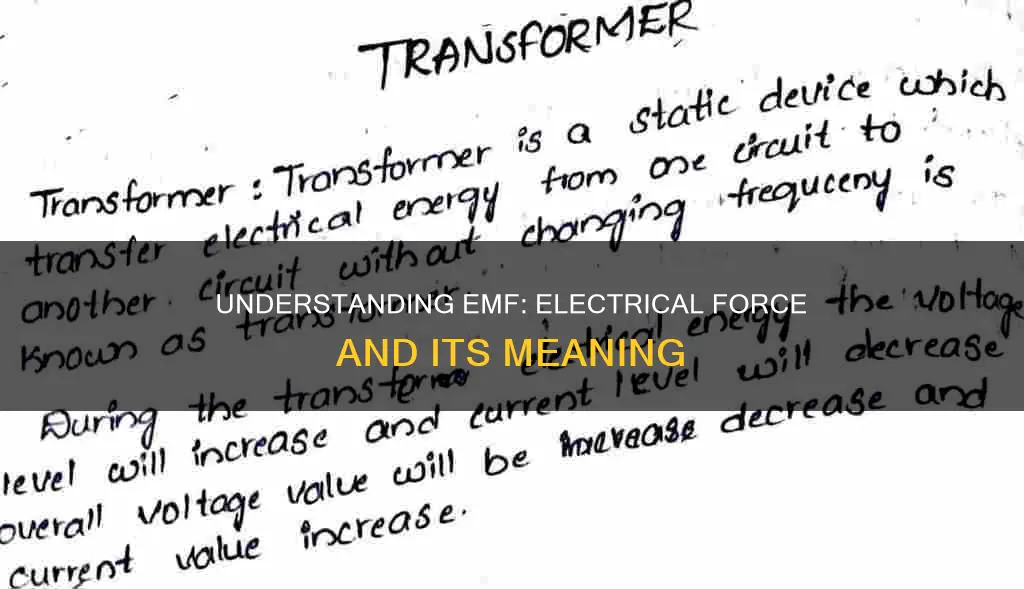 what is the meaning of emf in electrical
