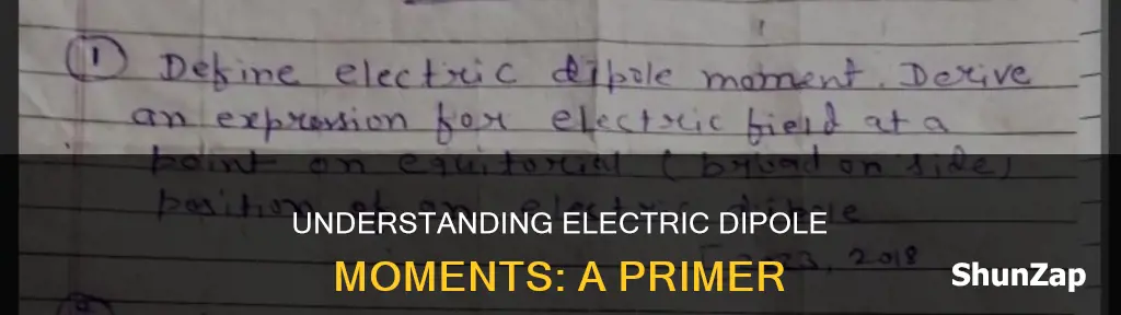 what is the moment of electric dipole
