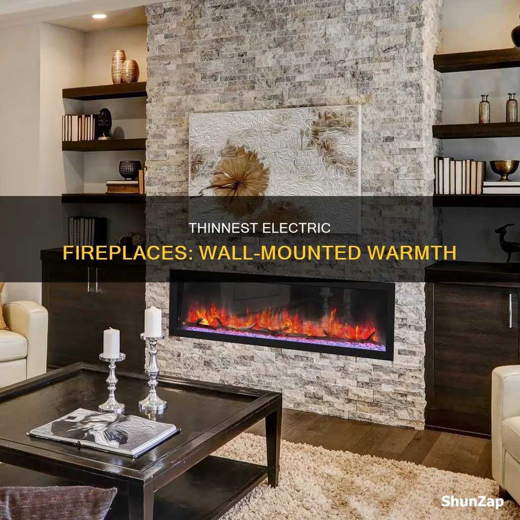 what is the narrowest wallmount electric fireplace