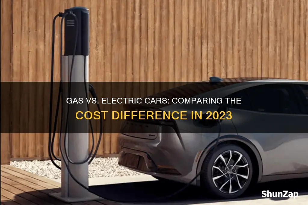 what is the price difference between gas and electric cars