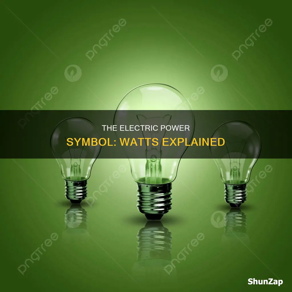what is the symbol for electrical watts