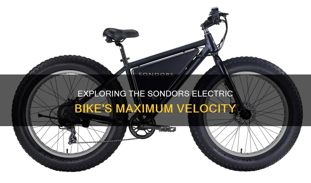 what is the top speed of sondors electric bike