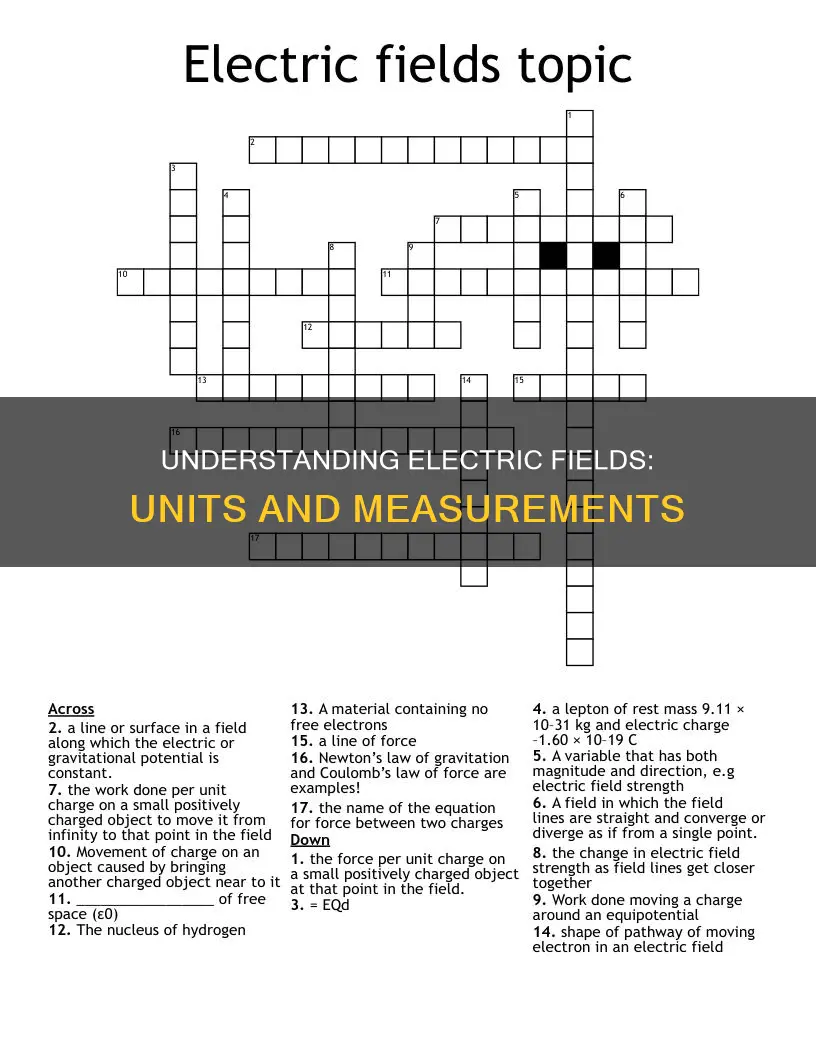 what is the units for electric feild